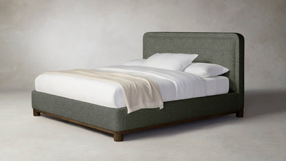 The Kent  - Belgian Linen Thyme Bed - 53" Headboard