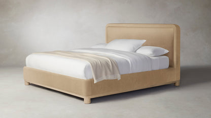 The Kent  - Mohair Almond Bed - 41" Headboard