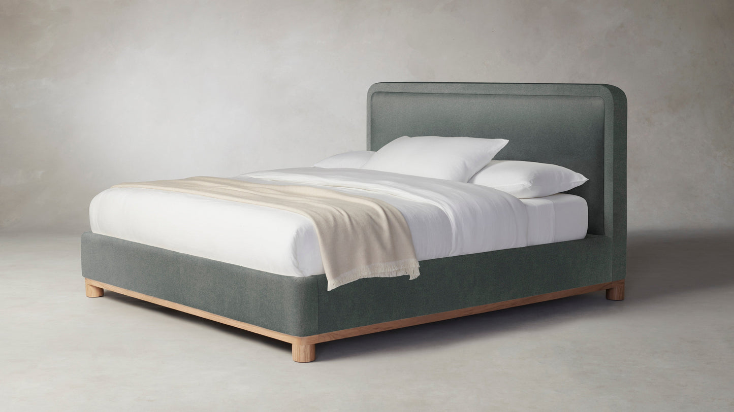 The Kent  - Mohair Fog Bed - 41" Headboard