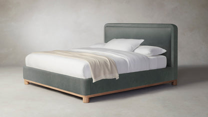 The Kent  - Mohair Fog Bed - 41" Headboard