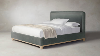 The Kent  - Mohair Fog Bed - 47" Headboard