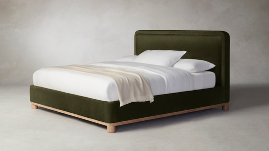 The Kent  - Mohair Moss Bed - 47" Headboard