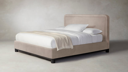 The Kent  - Nubuck Leather Fawn Bed - 53" Headboard