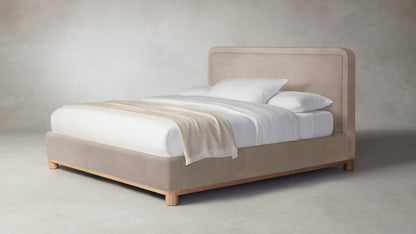 The Kent  - Nubuck Leather Fawn Bed - 47" Headboard