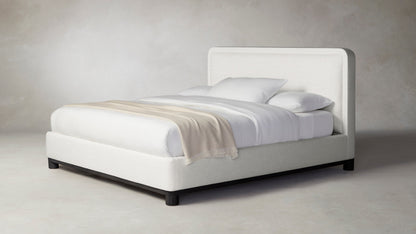 The Kent  - Performance Chenille Alabaster Bed - 41" Headboard