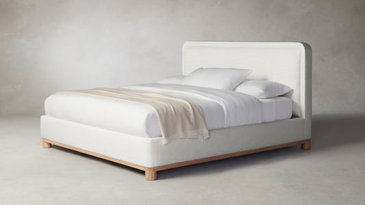 The Kent  - Performance Chenille Alabaster Bed - 47" Headboard