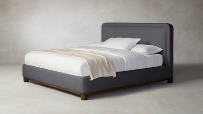 The Kent  - Performance Linen Graphite Bed - 41" Headboard