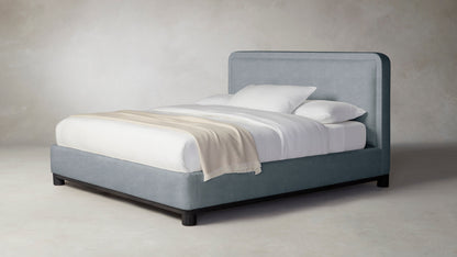 The Kent  - Performance Melange Weave Aegean Bed - 41" Headboard