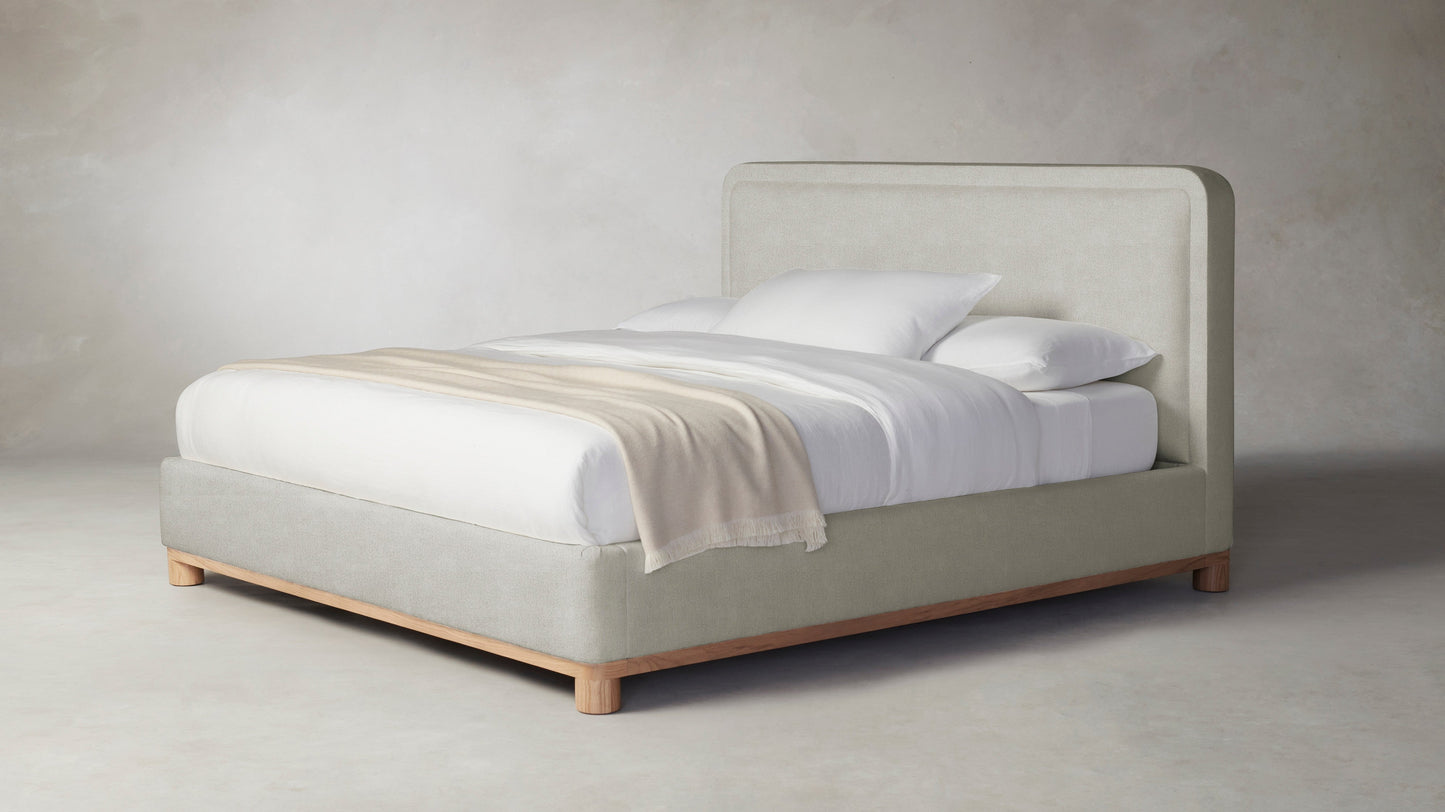 The Kent  - Performance Melange Weave Flint Bed - 41" Headboard