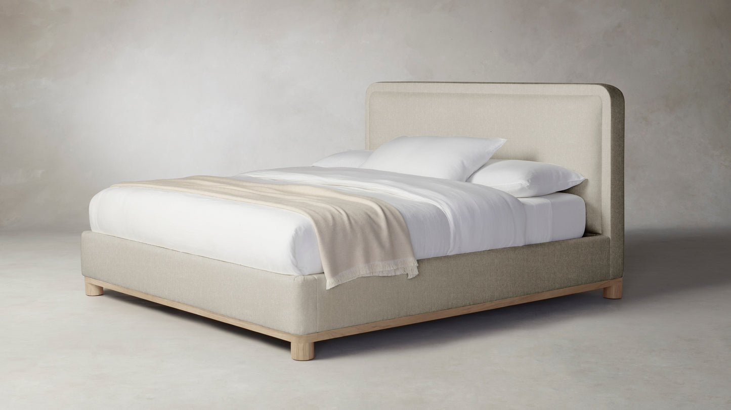 The Kent  - Performance Stonewashed Linen Dew Bed - 41" Headboard