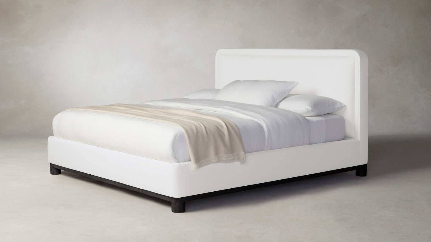 The Kent  - Performance Textured Linen Bone Bed - 41" Headboard