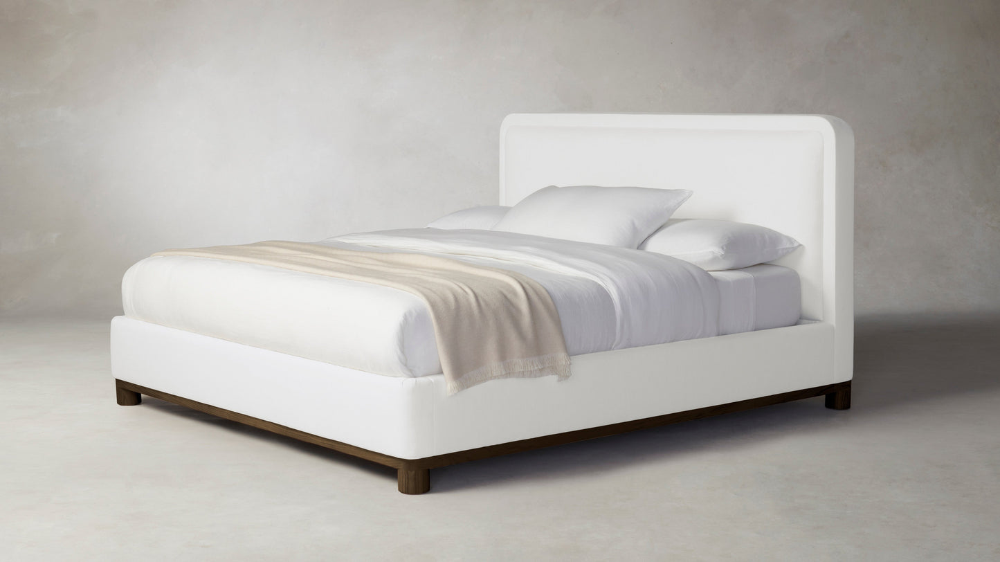 The Kent  - Performance Textured Linen Bone Bed - 53" Headboard