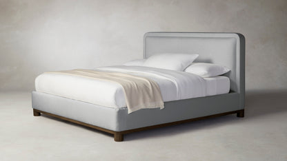 The Kent  - Performance Textured Linen Mineral Bed - 53" Headboard