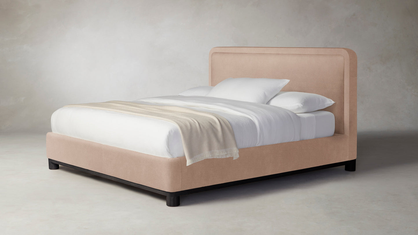 The Kent  - Performance Velvet Dusty Rose Bed - 47" Headboard