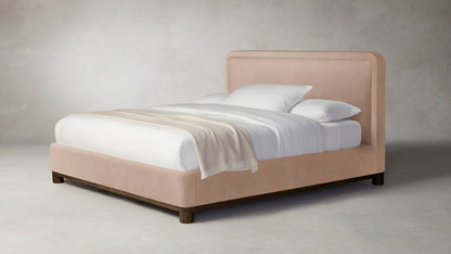 The Kent  - Performance Velvet Dusty Rose Bed - 41" Headboard