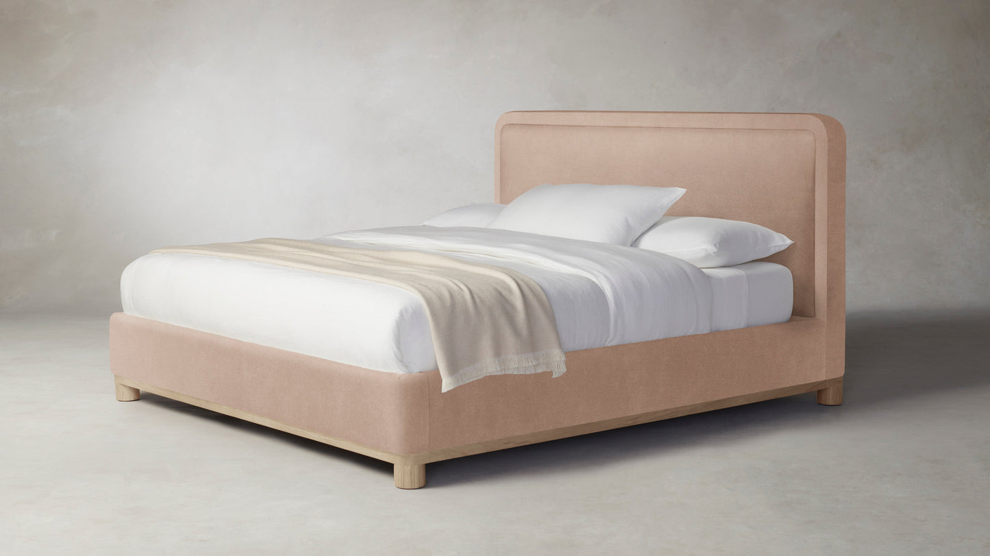 The Kent  - Performance Velvet Dusty Rose Bed - 53" Headboard