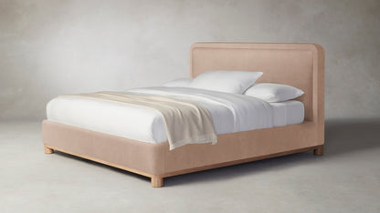 The Kent  - Performance Velvet Dusty Rose Bed - 53" Headboard