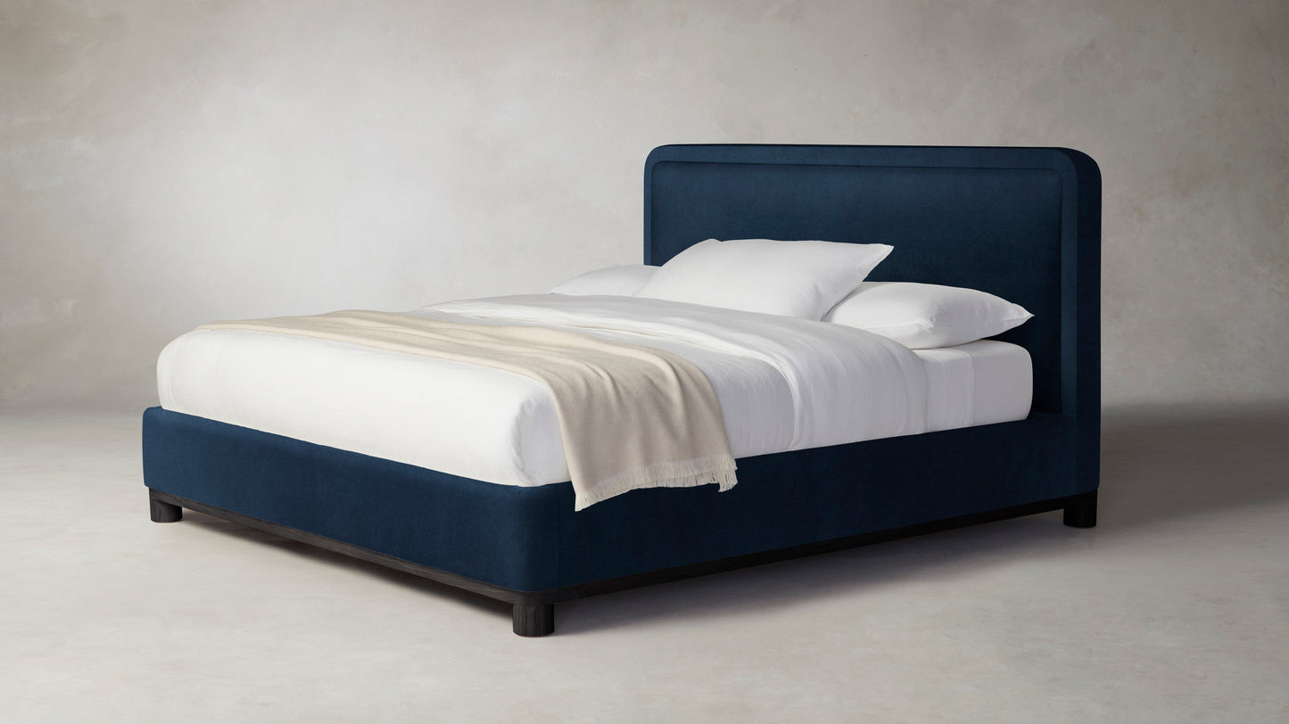 The Kent  - Performance Velvet Sapphire Bed - 53" Headboard