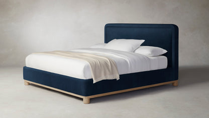 The Kent  - Performance Velvet Sapphire Bed - 53" Headboard