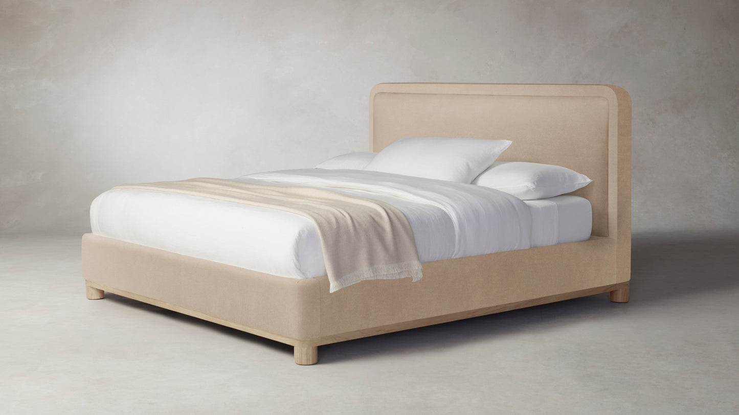 The Kent  - Performance Velvet Taupe Bed - 41" Headboard