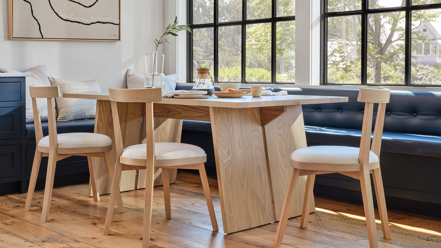 The Allen  - Performance Linen Oyster Dining Chair