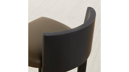 The Delancey with Onyx - Pebbled Leather Truffle Bar and Counter Stool