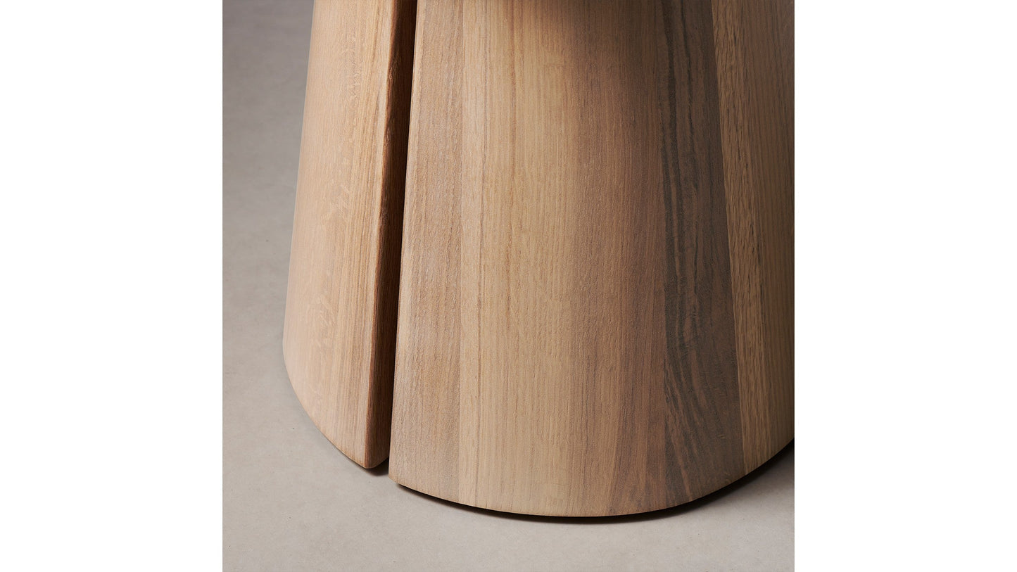 The Weston  - Mohair Almond Accent Stool