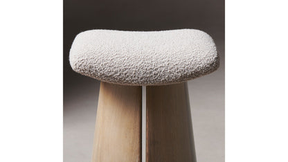 The Weston  - Italian Bouclé Fossil Bar and Counter Stool