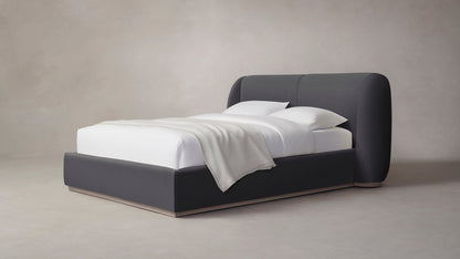 The Smith  - Performance Linen Graphite Bed - 42" Headboard