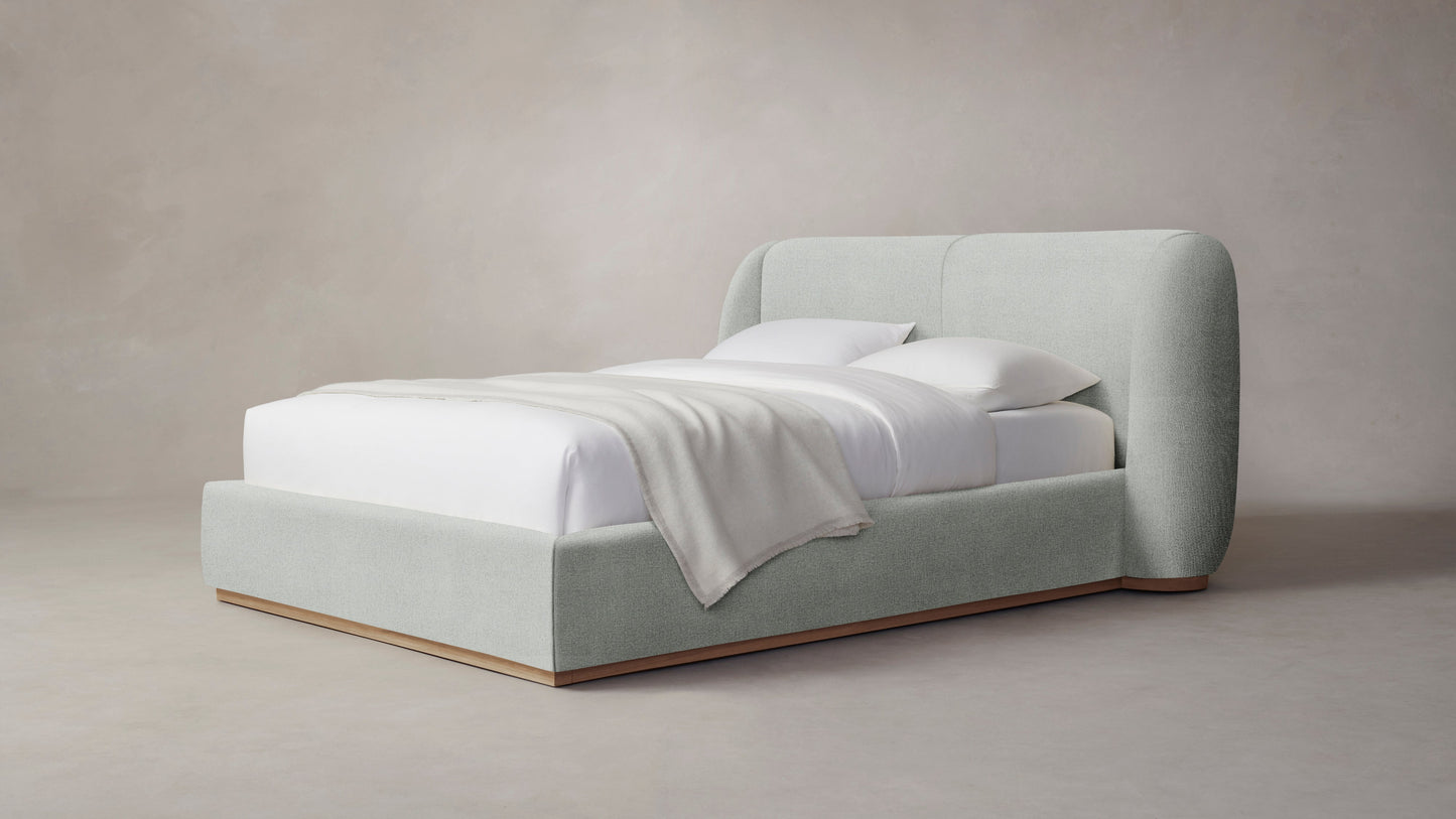 The Smith  - Performance Melange Weave Seaglass Bed - 42" Headboard