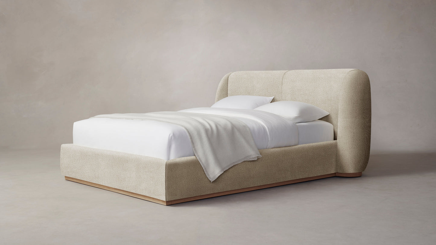 The Smith  - Performance Melange Weave Shell Bed - 42" Headboard