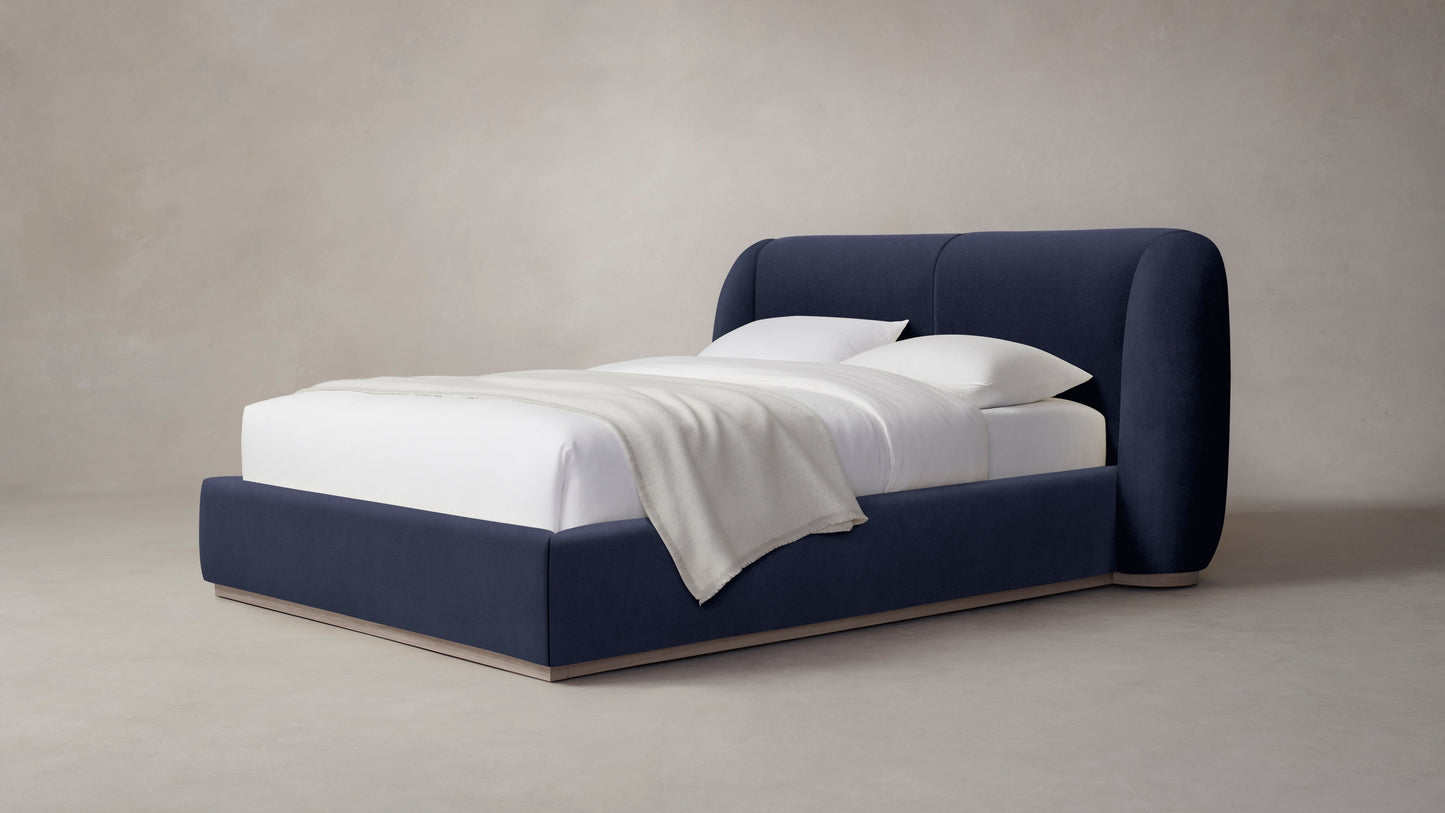 The Smith  - Performance Velvet Midnight Bed - 42" Headboard