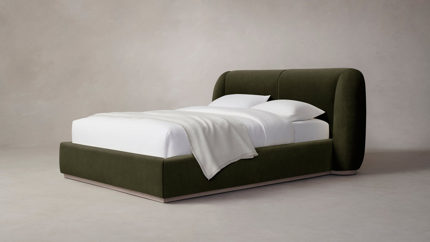 The Smith  - Performance Velvet Olive Bed - 42" Headboard