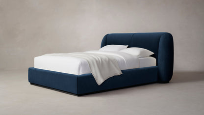 The Smith  - Performance Velvet Sapphire Bed - 42" Headboard