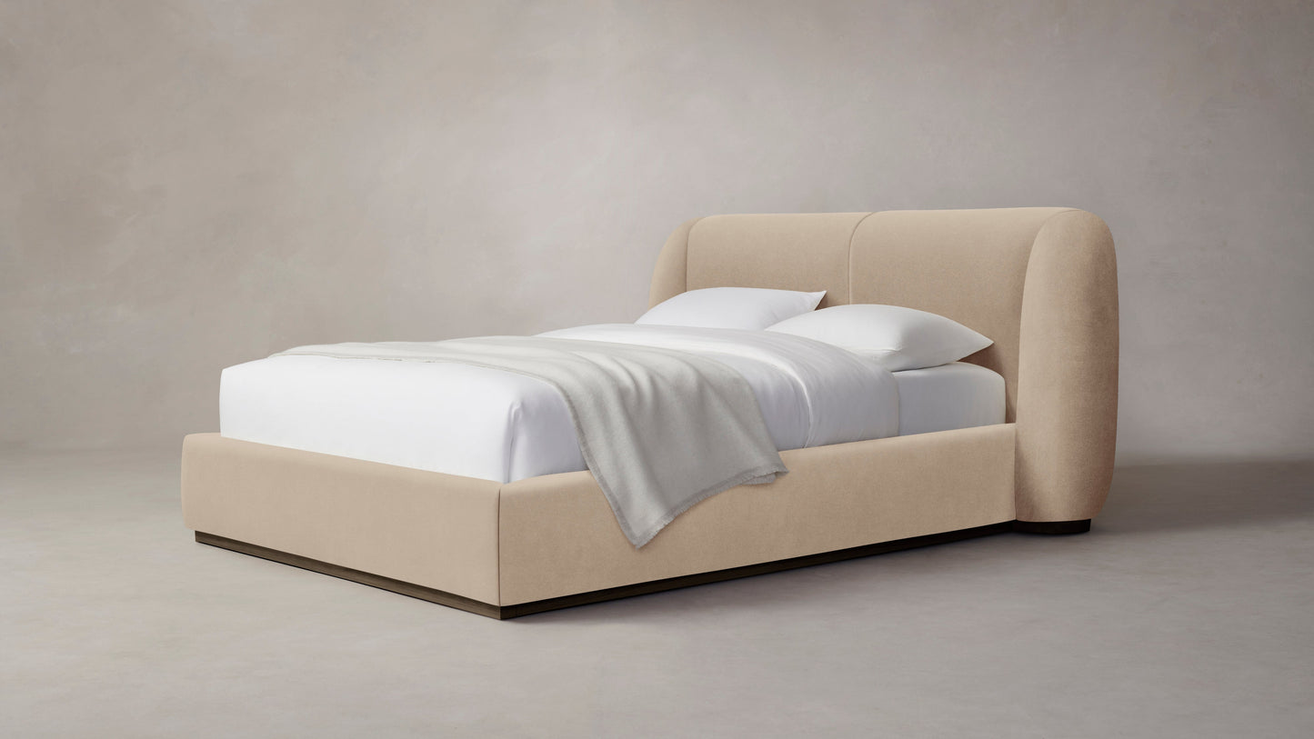 The Smith  - Performance Velvet Taupe Bed - 42" Headboard