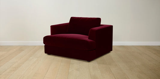 The Varick  - Mohair Crimson Chair and a Half