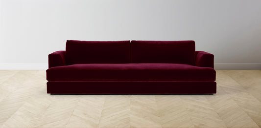 The Varick  - Mohair Crimson Sofa