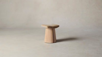 The Weston  - Mohair Almond Accent Stool