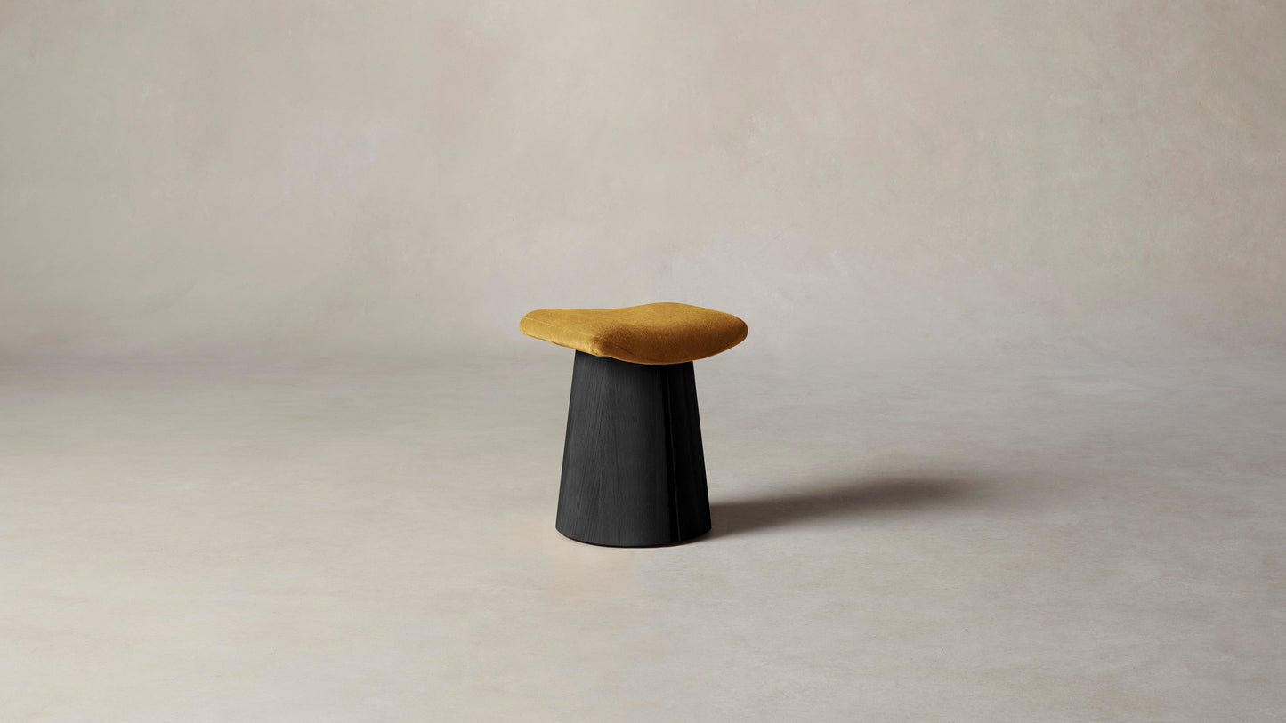 The Weston  - Mohair Amber Accent Stool