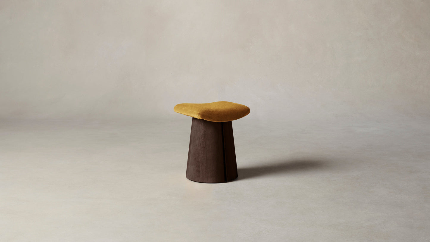 The Weston  - Mohair Amber Accent Stool