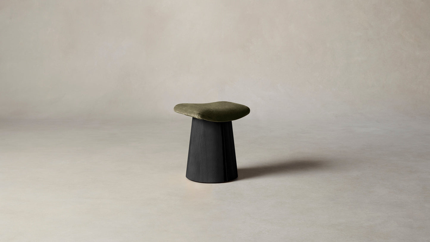 The Weston  - Mohair Moss Accent Stool