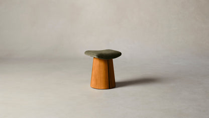 The Weston  - Mohair Moss Accent Stool