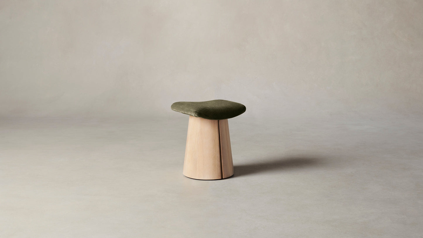 The Weston  - Mohair Moss Accent Stool