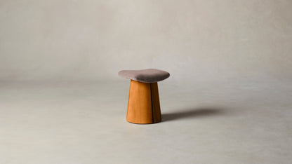 The Weston  - Mohair Peony Accent Stool