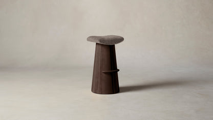 The Weston  - Belgian Linen Carob Bar and Counter Stool