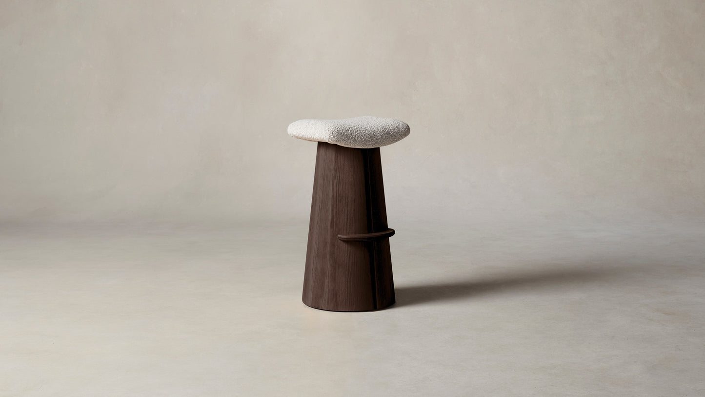 The Weston  - Italian Bouclé Fossil Bar and Counter Stool