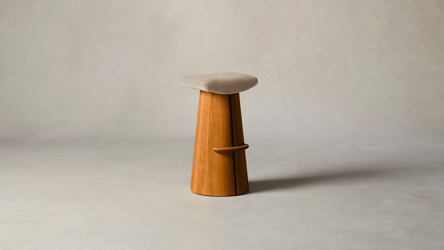 The Weston  - Mohair Almond Bar and Counter Stool