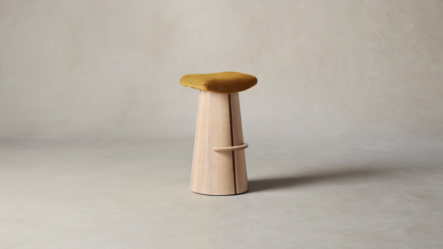 The Weston  - Mohair Amber Bar and Counter Stool