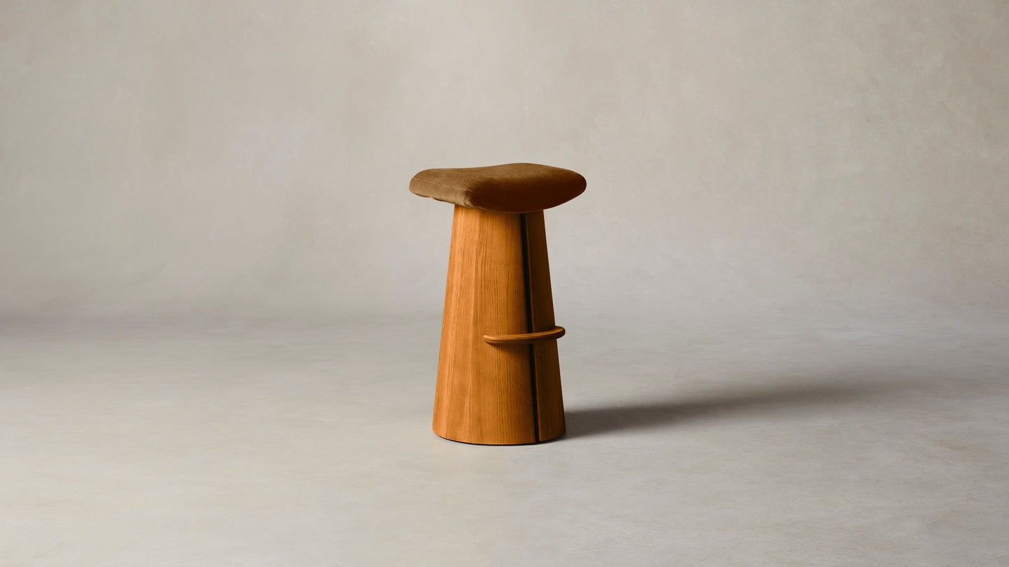 The Weston  - Mohair Brown Sugar Bar and Counter Stool