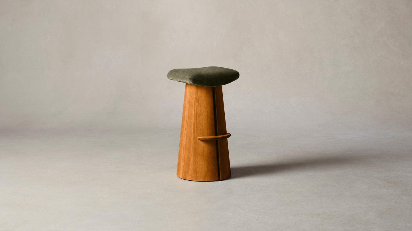 The Weston  - Mohair Moss Bar and Counter Stool